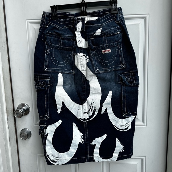 True Religion Denim Cargo Jean Skirt - Picture 2 of 4
